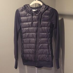 Athleta Black Puffer Hooded Jacket